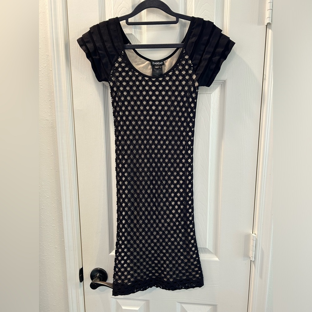 Bebe Classic Black & Cream Dress